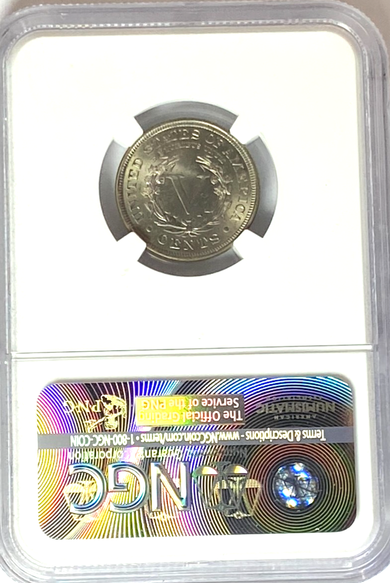 1901 5c V Liberty Nickel Five Cents Rare MS65 NGC Uncirculated - Image 2