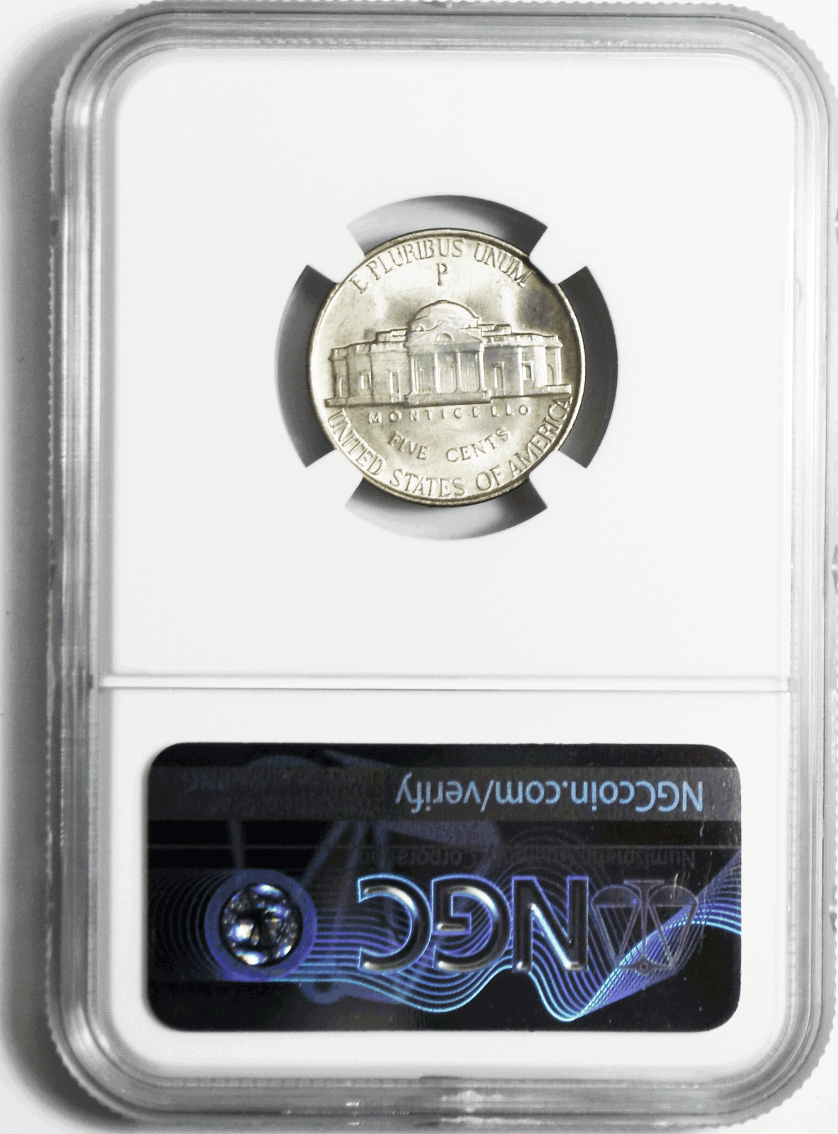 1942 P/P 5c Jefferson Silver War Time Nickel Five Cents NGC MS67 VP-005