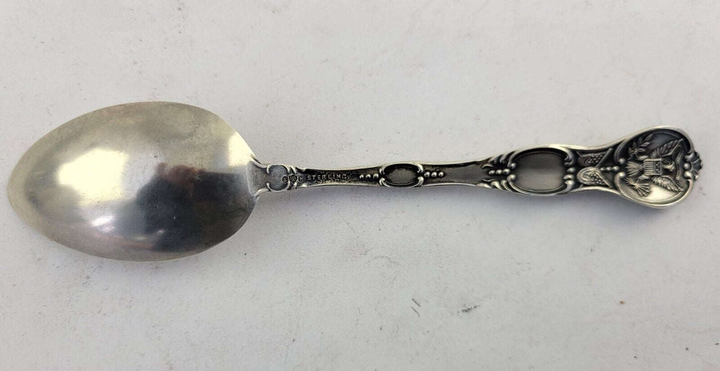 Kansas State Sterling Silver 5 3/8" Souvenir Spoon by Watson .54oz.