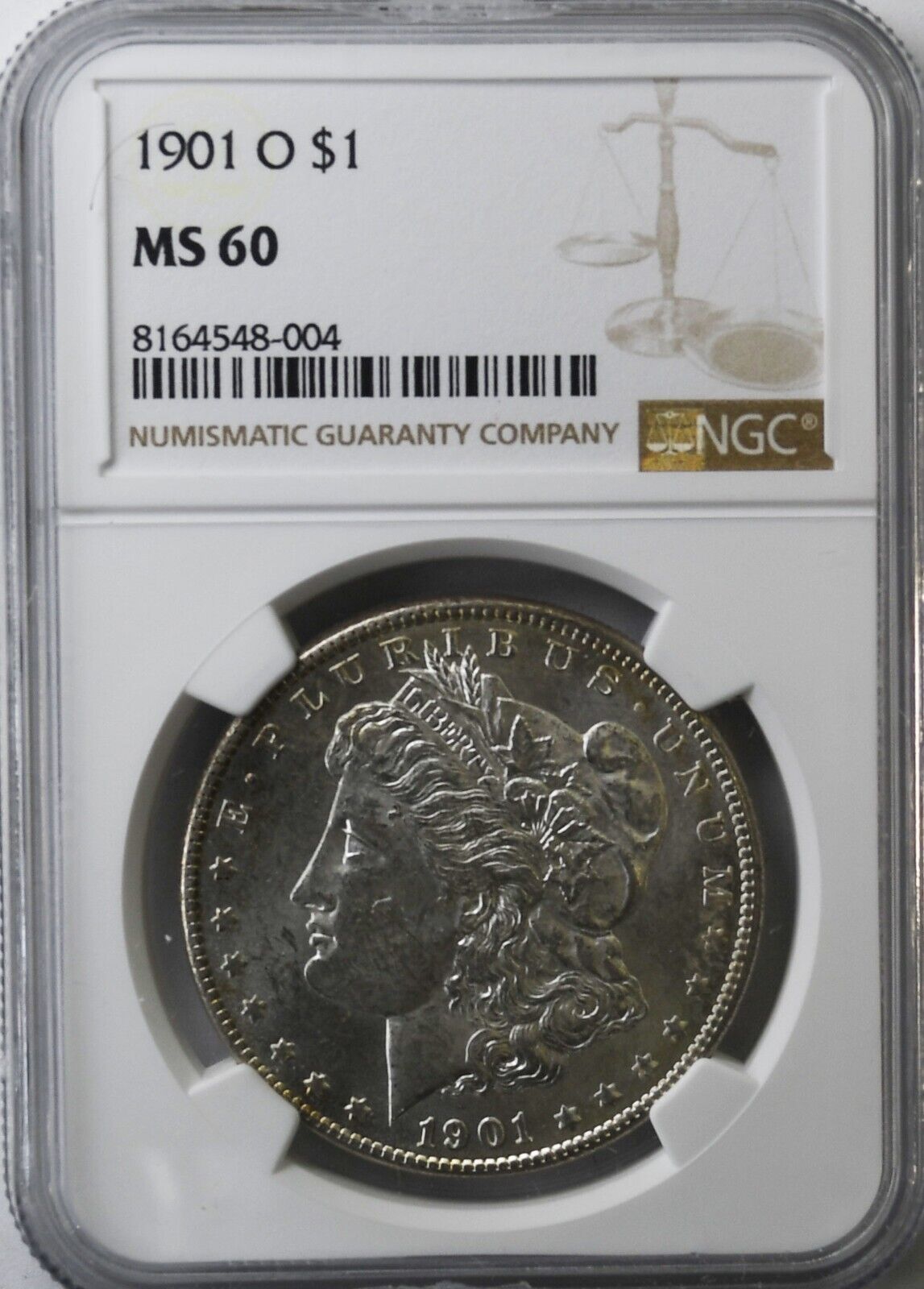 1901 O $1 Morgan Silver Dollar MS60 NGC Uncirculated New Orleans