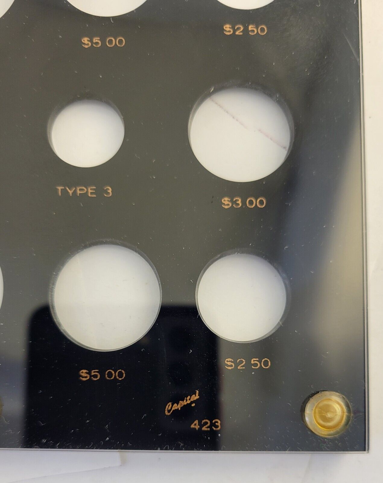 Capital Plastics  12pc. U.S. Gold Commemorative Coins Holder Black 423 w/Box