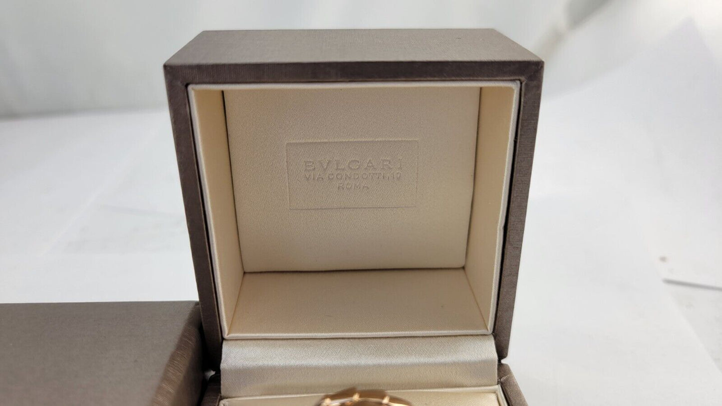 BVLGARI Ring Serpenti Viper US7-7.75 L Engraved 18K 750 Yellow Gold Band