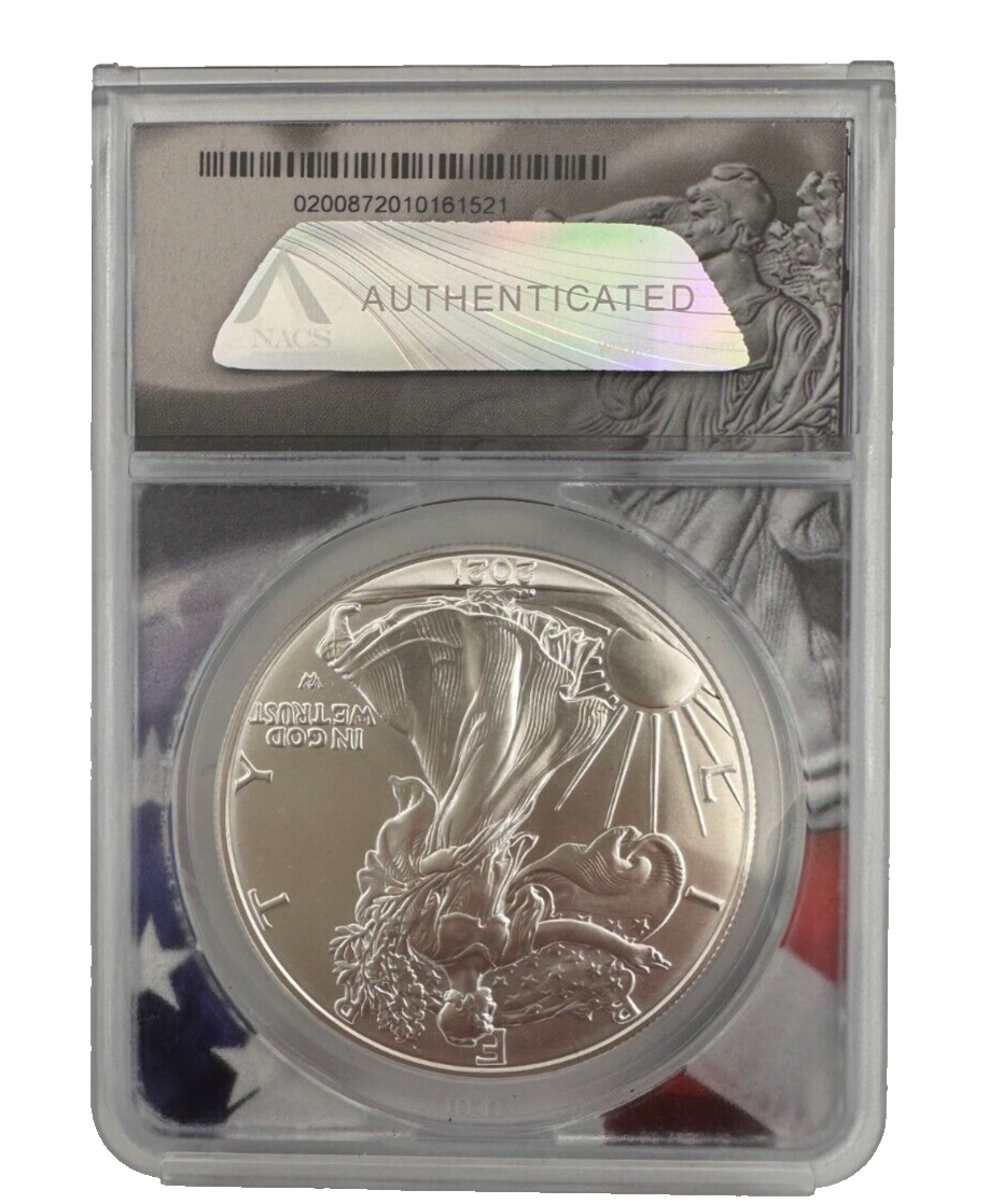 2021 Type 2 American Silver Eagle ANACS MS70 $1 Coin 1oz .999 Silver