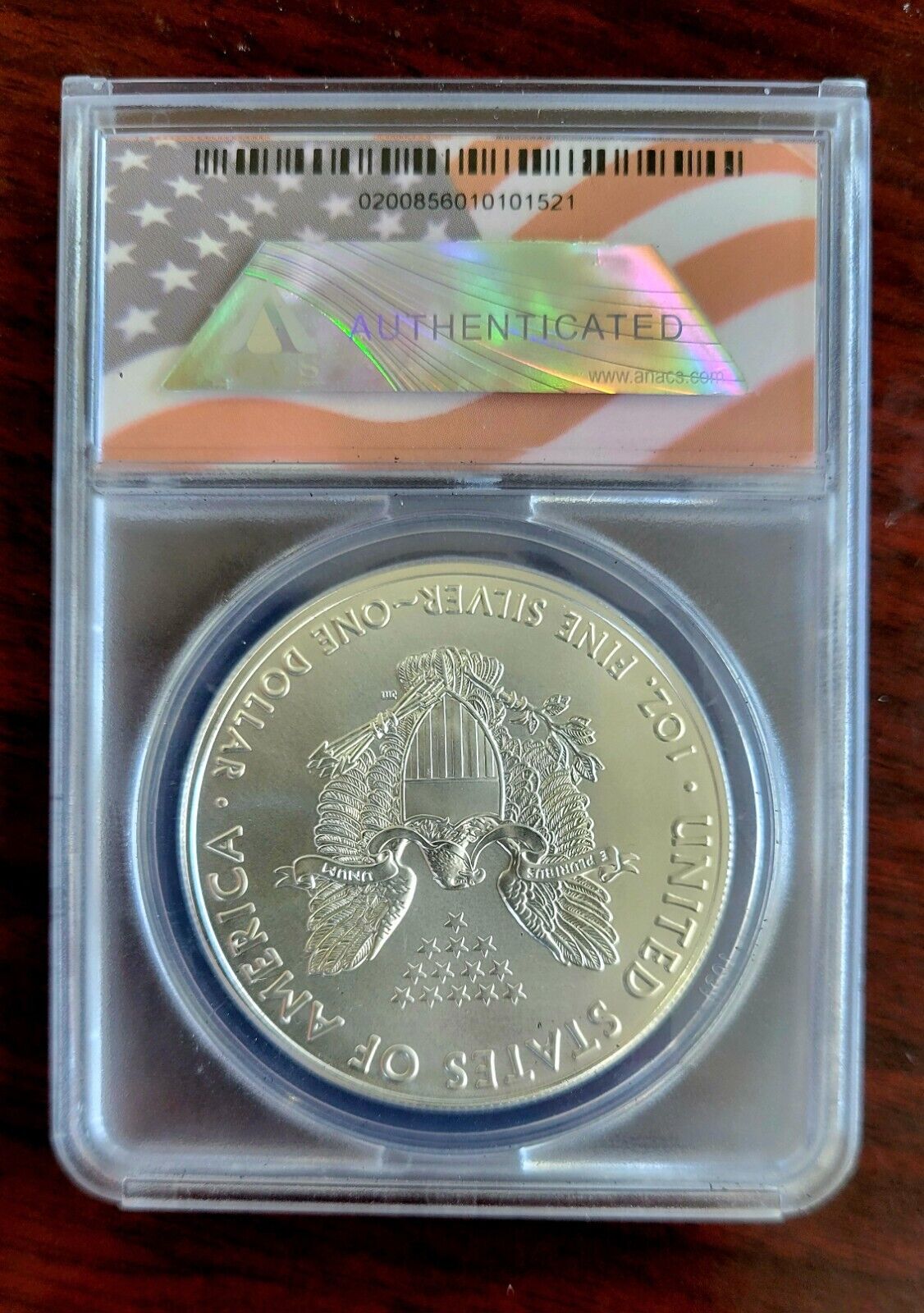 2021/2020 ANACS MS70 Pre-Strike Silver Eagle 2021 Coin Struck In 2020 Dollar