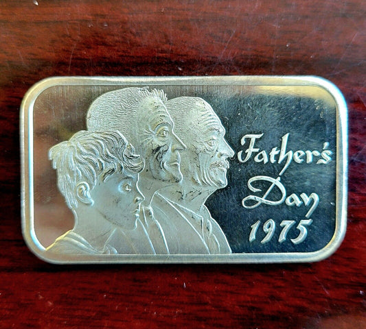 1975 Father's Day  Madison Mint - 1 oz .999 Fine Silver Bar