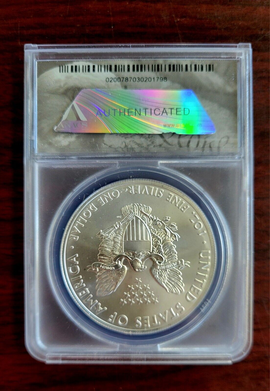 2014 (S) $1 American Silver Eagle ANACS MS69 Silver Dollar .999 Fine Silver 1oz.