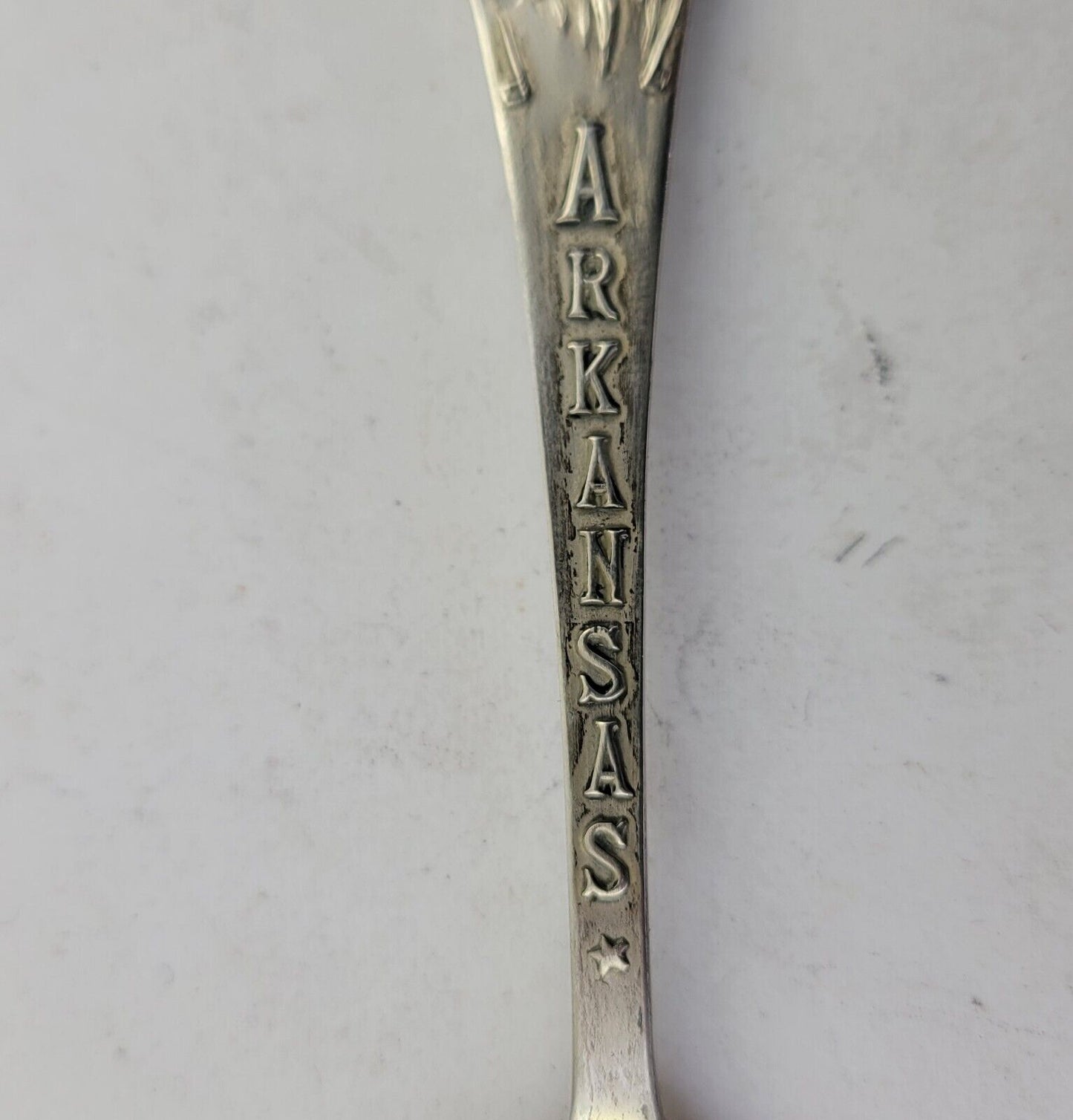 Arkansas State Sterling 5 5/8" Souvenir Spoon by Watson .65oz. Native American
