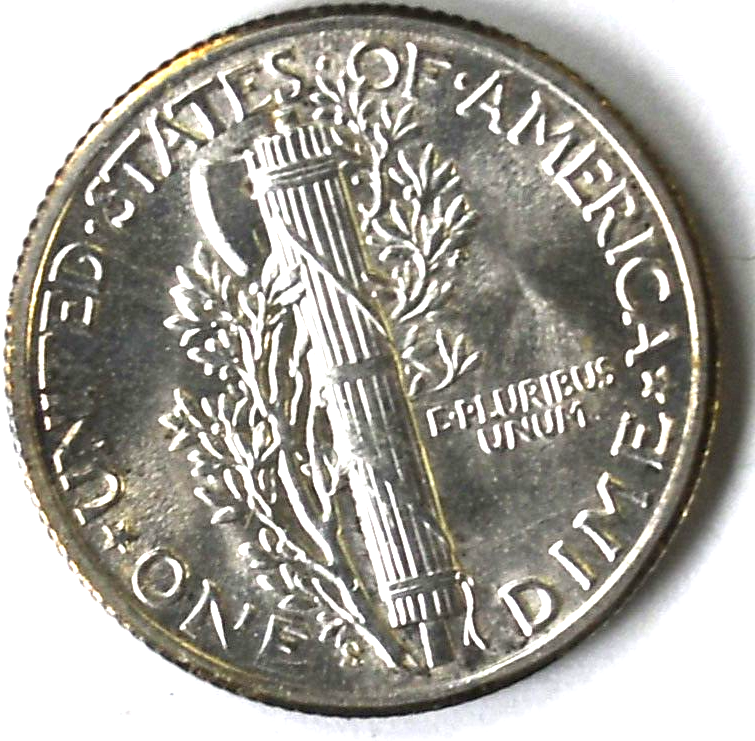 1945 S 10c Mercury Silver Dime Ten Cents Uncirculated