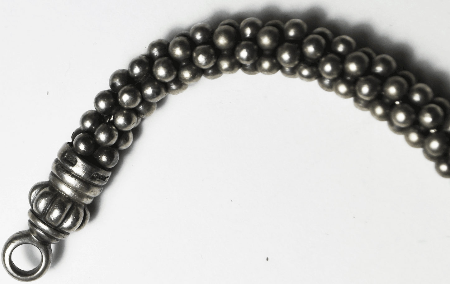 Sterling Silver Lagos Caviar 7mm Signature Beaded Molecule Dot Bracelet 7.5"