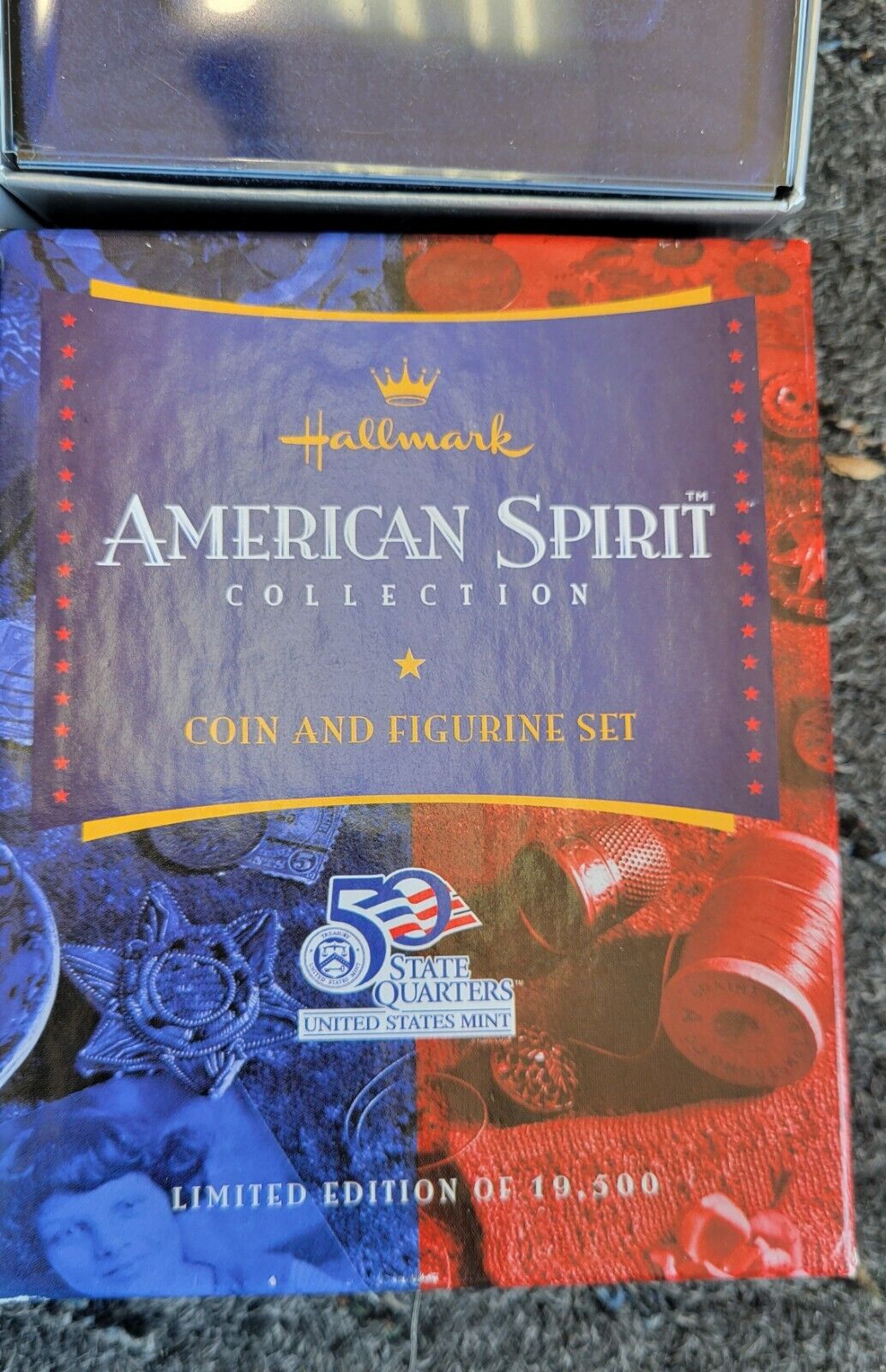11pc. Hallmark American Spirit Collection Coin & Fig Set State Quarters Boxed