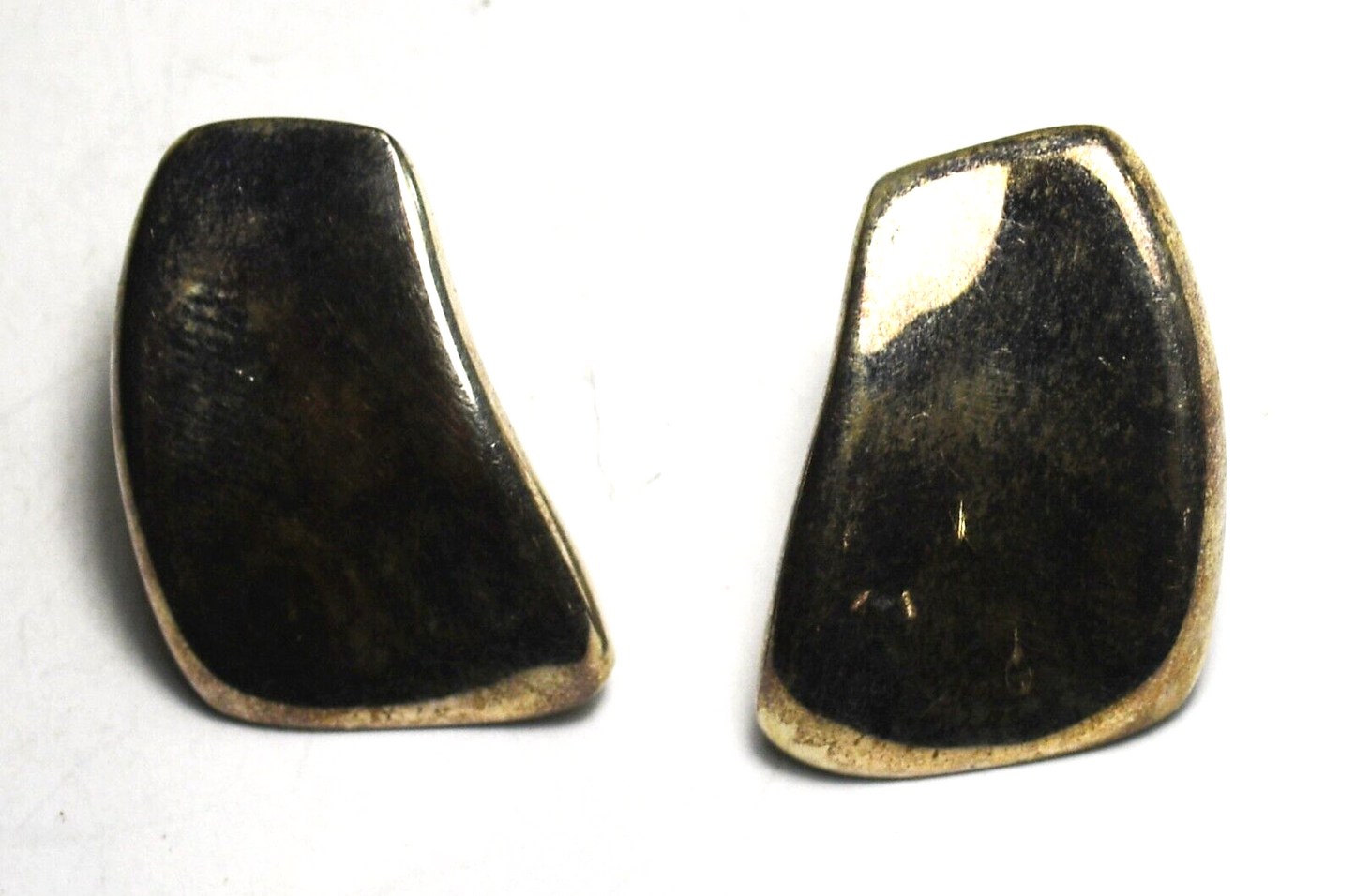 Sterling Silver Mark Wasserman Samara Modern Stud Earrings 26mm x 18mm