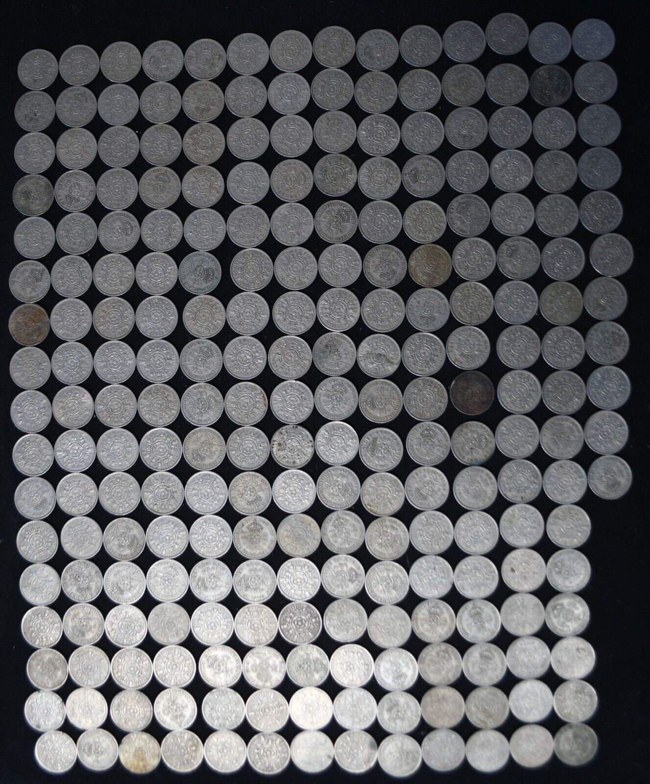 232pc 1c Great Britain Florin Two Shillings Lot of Coins 1947-1967