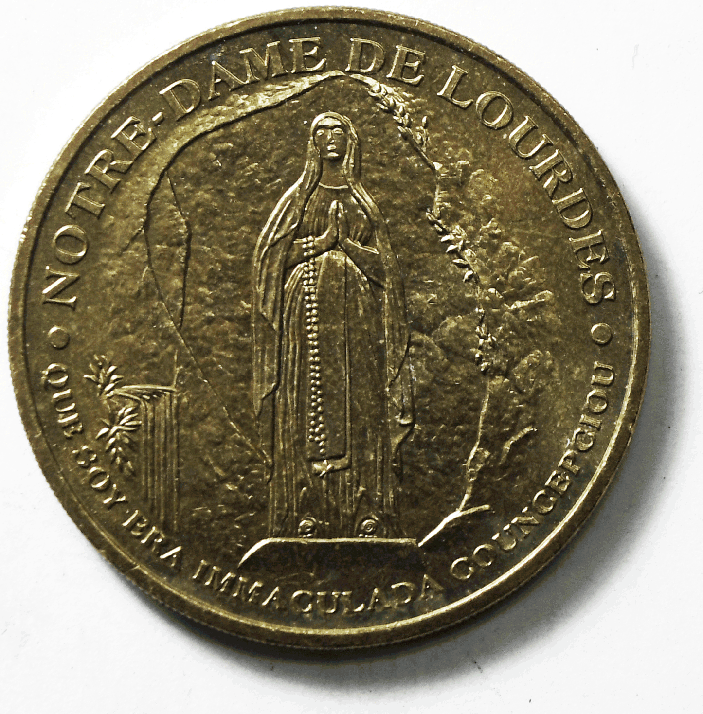 Saint Bernadette Notre Dame de Lourdes Medal Sanctuaries Brass 34mm Token