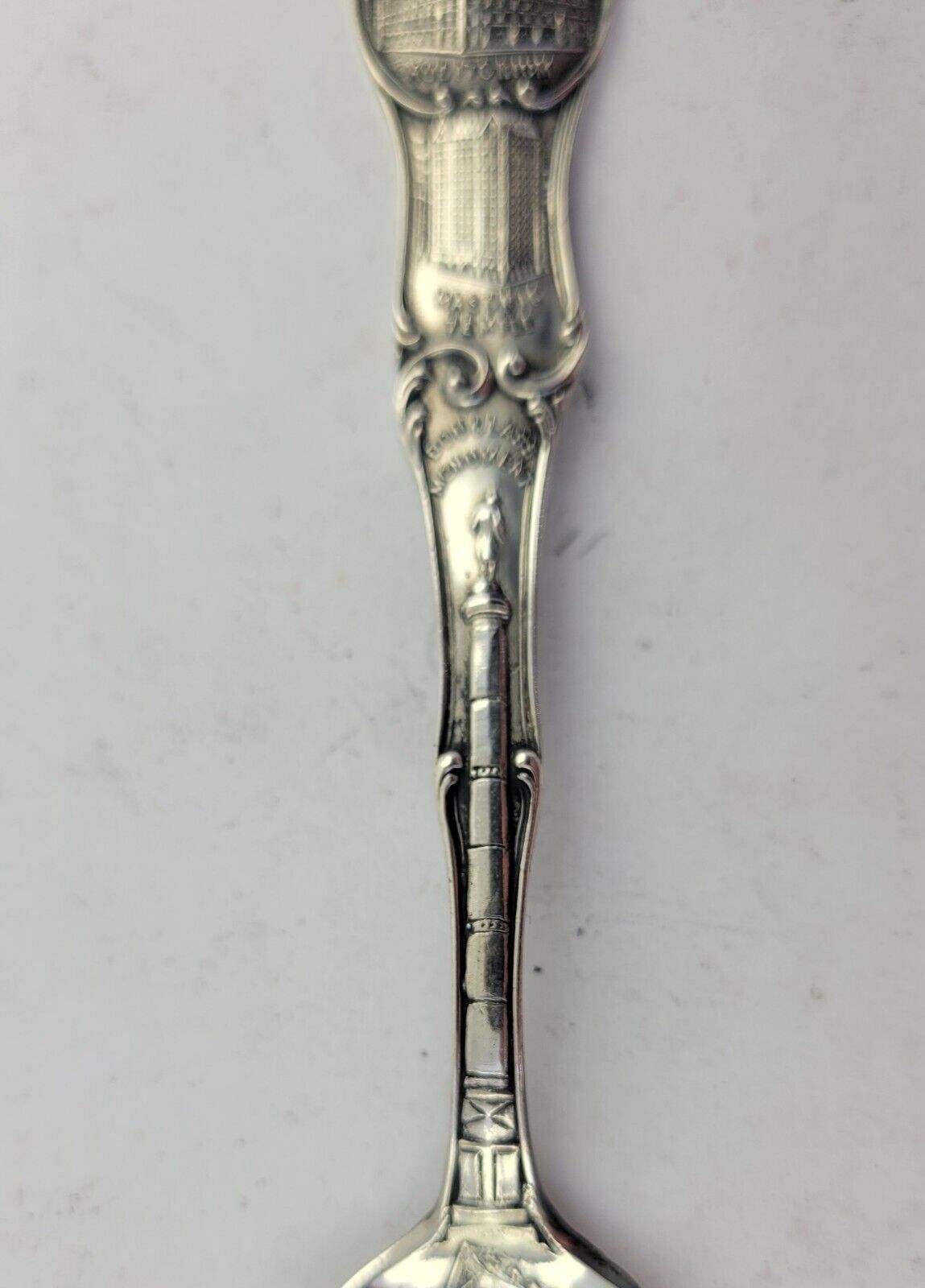 Masonic Temple Fort Dearborn 5 1/2" Sterling Souvenir Spoon .67oz Chicago