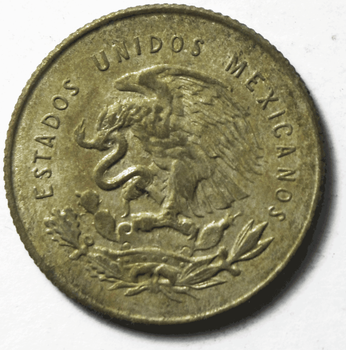 1952 Mexico Estados Unidos Mexicanos Twenty Five Centavos 25c Silver Coin KM#462