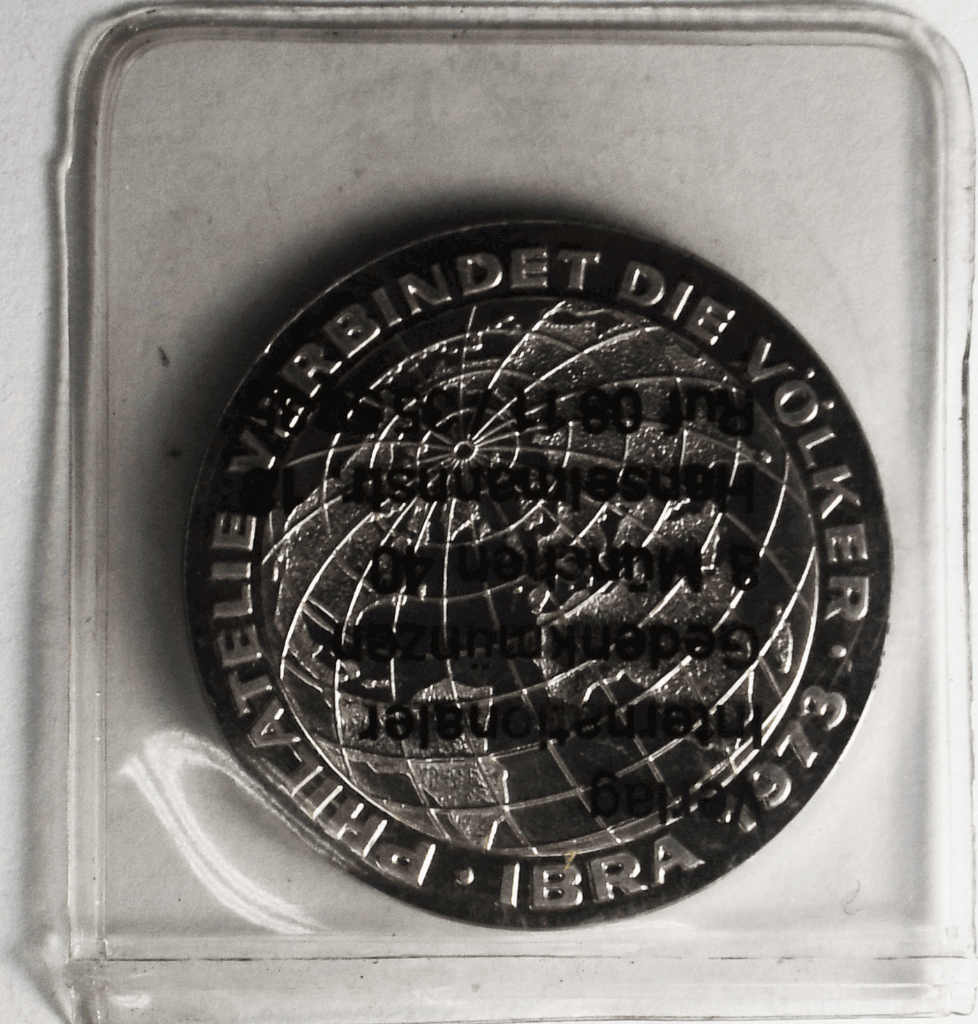 IBRA Munchen 1973 Internationale Briefmarkenausstellung Medal 34mm