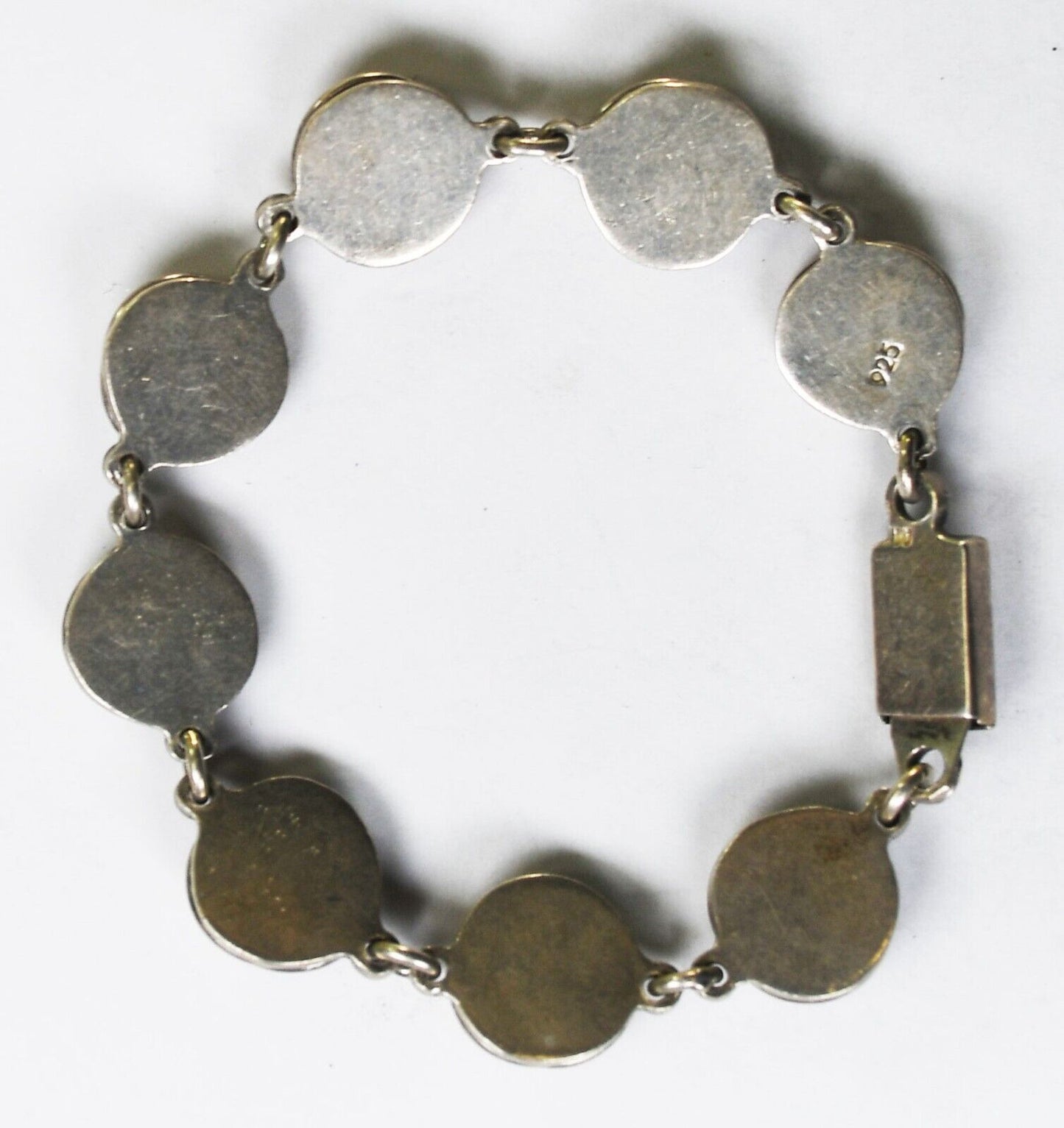 Sterling Silver Round Nest Spiral Link 13mm 7" Bracelet
