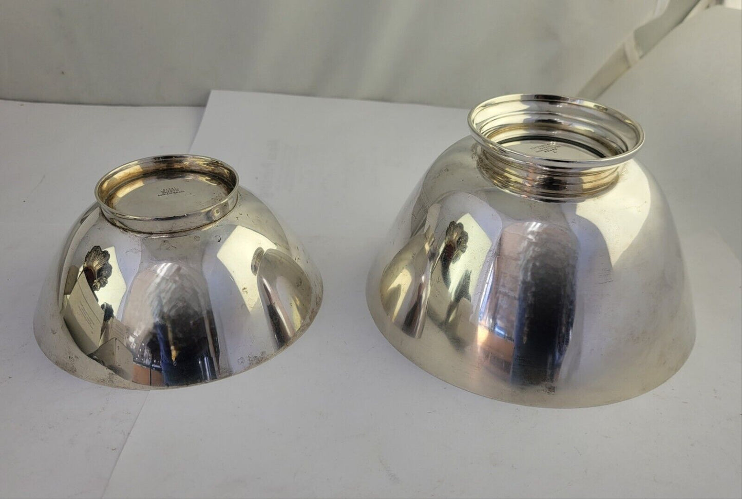Tiffany & Co. Sterling Silver Candy and Nut 6 1/4" & 5 1/4" Wide Bowls 18oz.