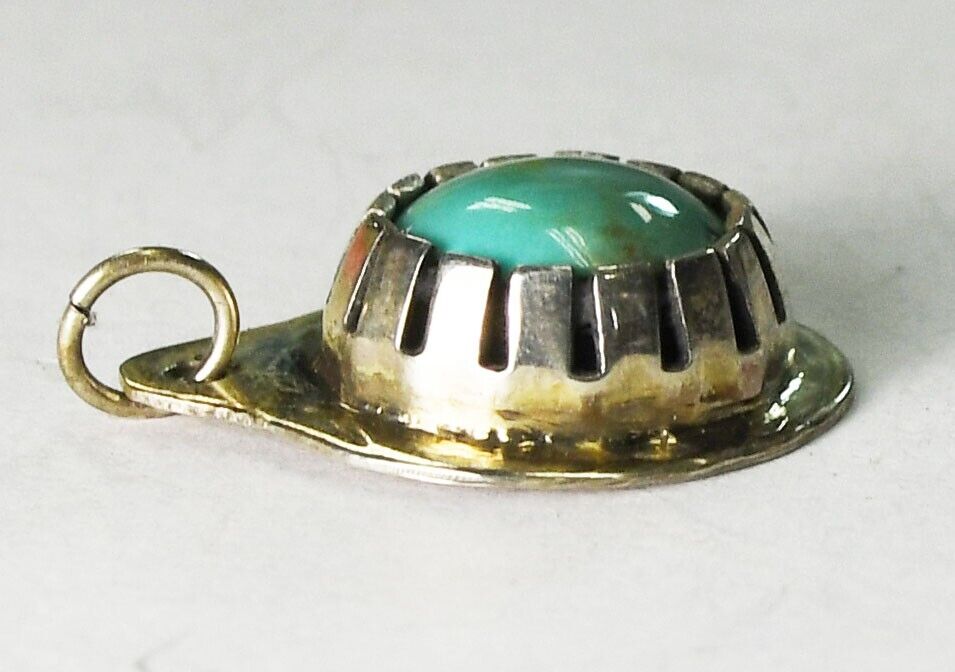 Sterling Silver PTR Round Turquoise 22mm Pendant