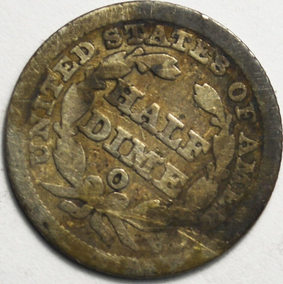 1853 O Arrows H10c Seated Liberty Silver Half Dime New Orleans 5c