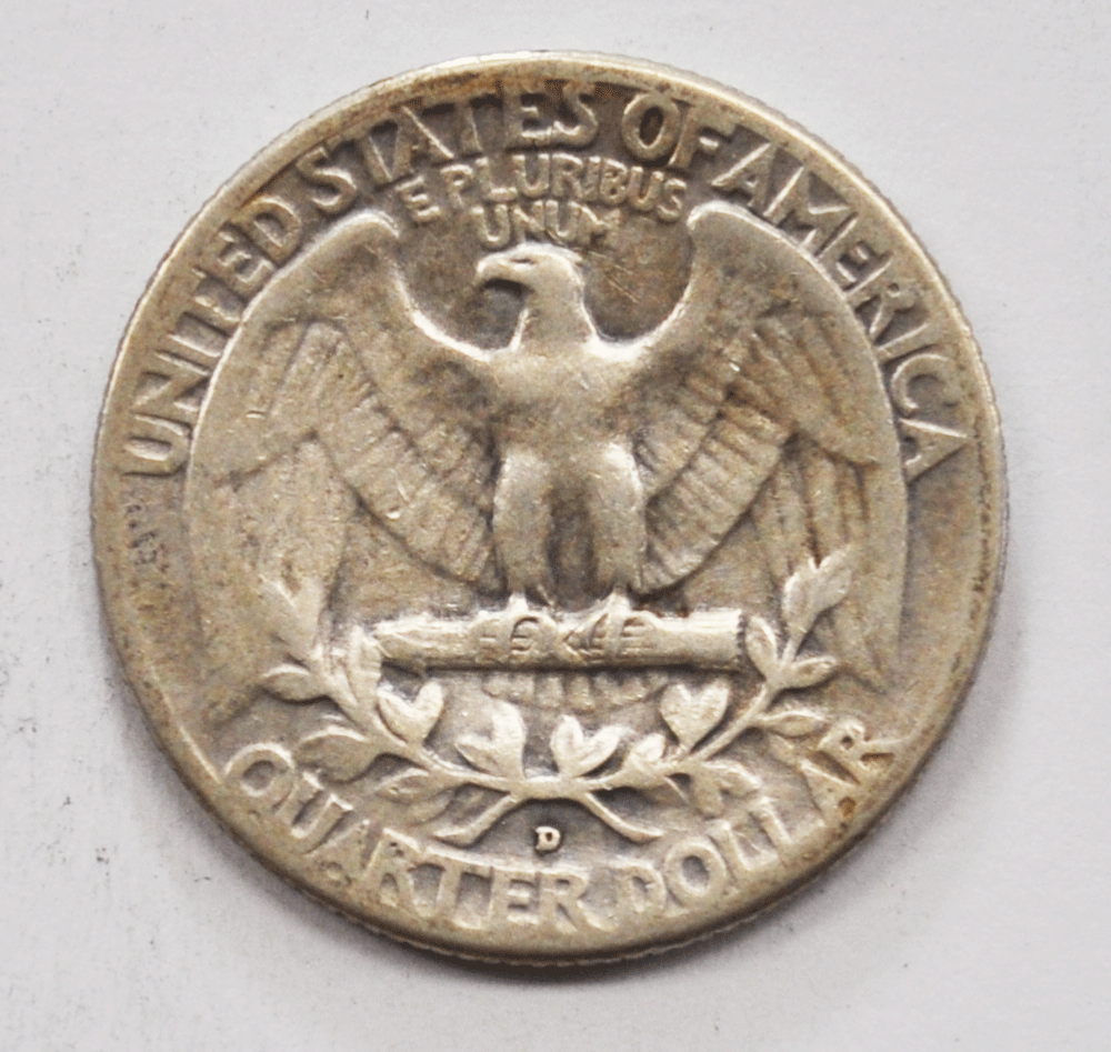 1951 D/D 25c Washington Silver Quarter Dollar Twenty Five Cents Denver FS-501