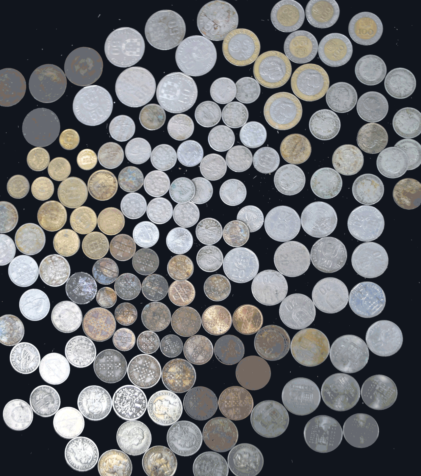 151pc Portugal Coins Lot 1 5 10 20 25 50 100 200 Escudos 1883-2000