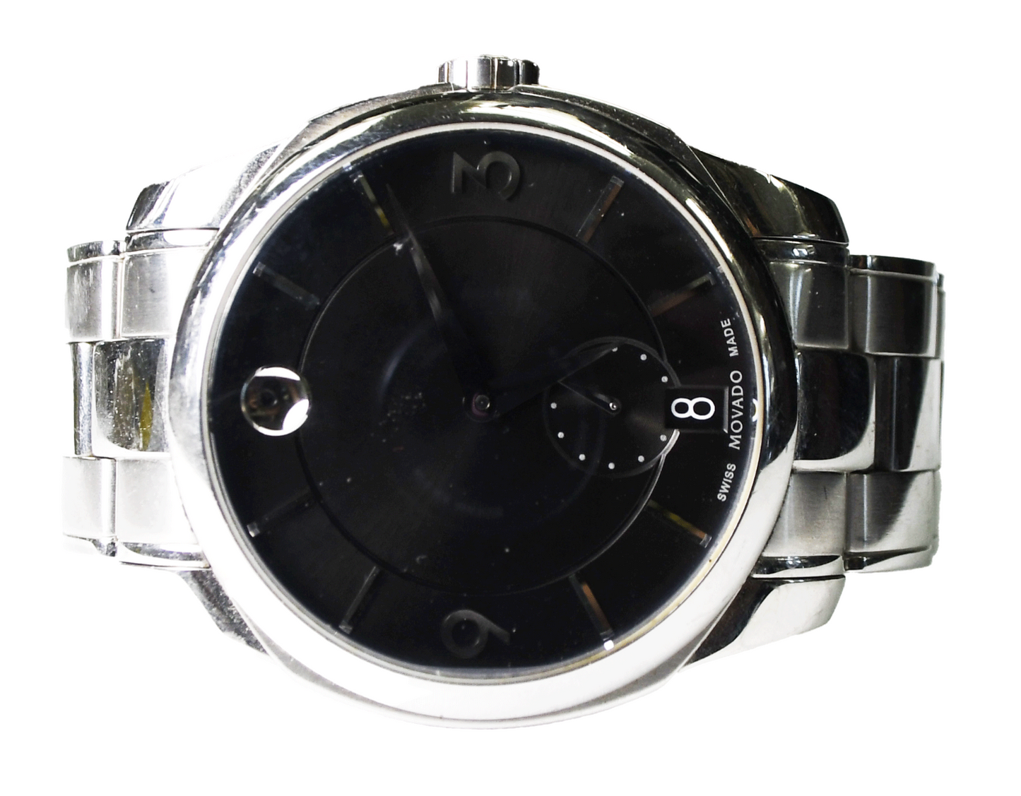 Movado LX Quartz 38.1.14.1206  Wristwatch 42mm Stainless 6-3/4" Wrist