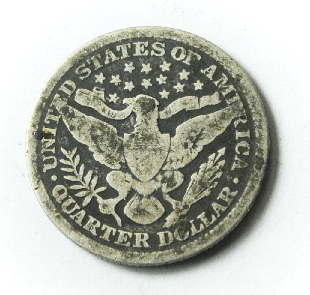 1899 Barber Silver Quarter Dollar Rare Twenty Five Cents Philadelphia