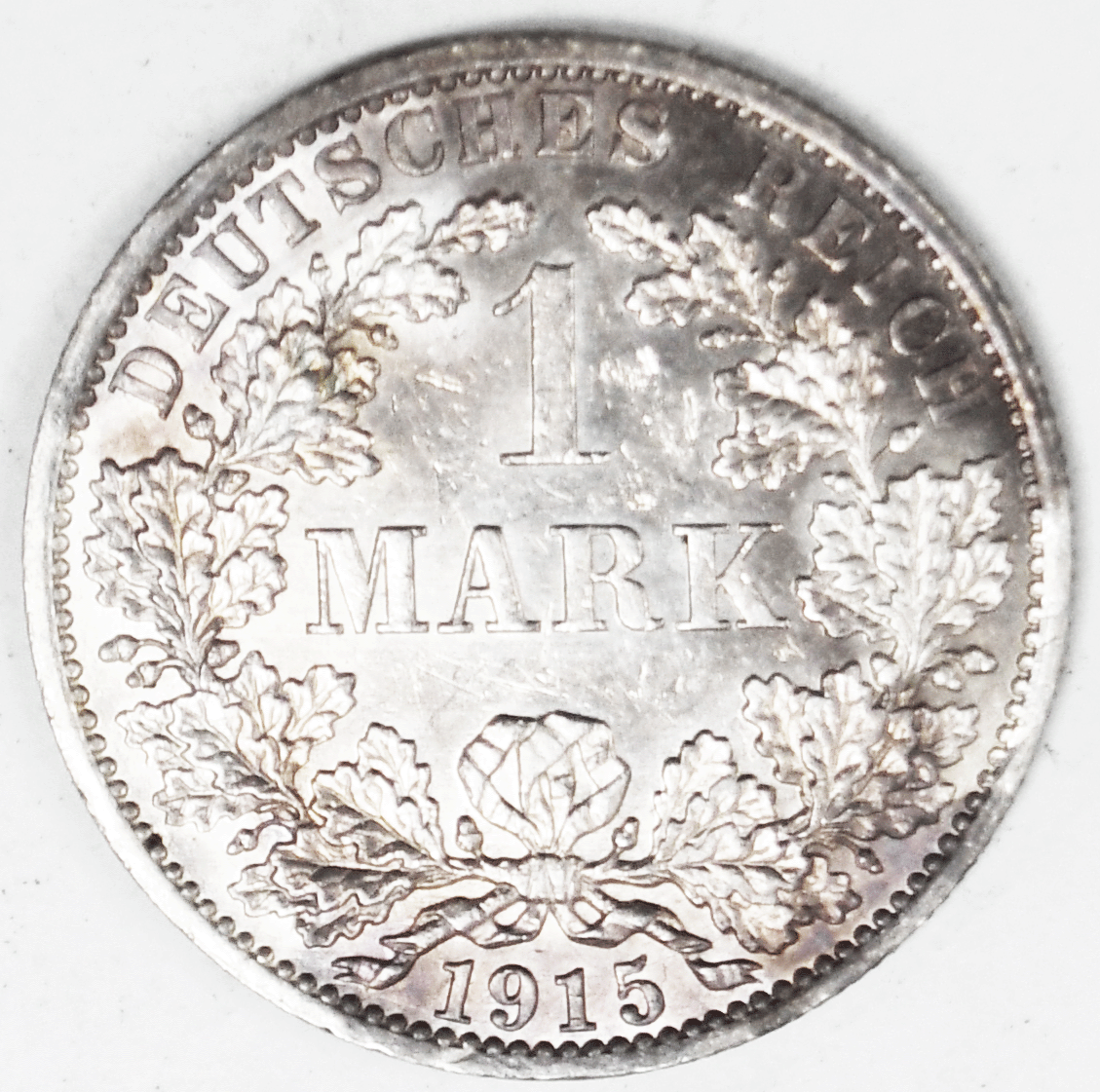 1915 A Germany Empire One Mark Silver Coin KM# 14