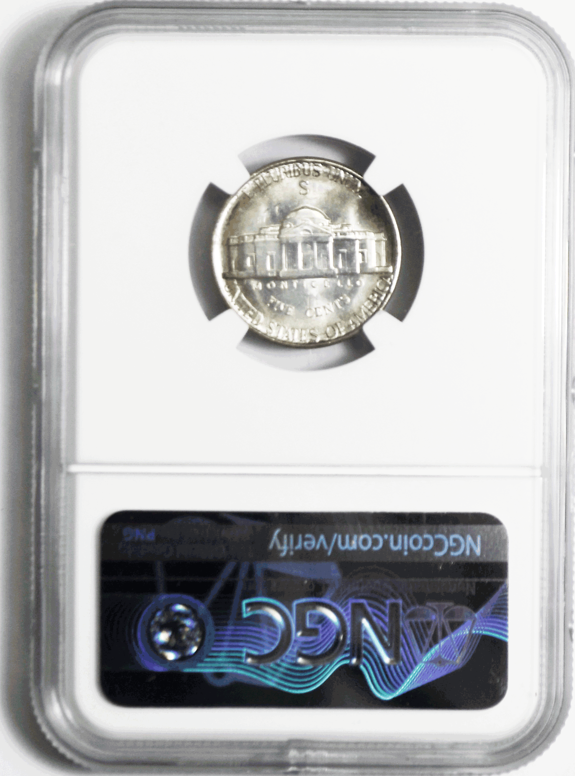 1942 S 5c Jefferson Silver War Time Nickel Five Cents NGC MS65