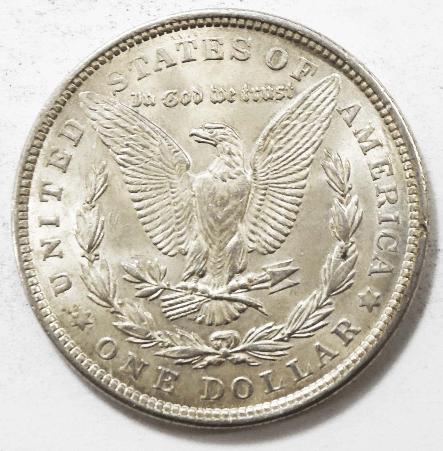 1921 $1 Morgan Silver One Dollar US Coin Philadelphia VAM 27A Wide Reeds AU