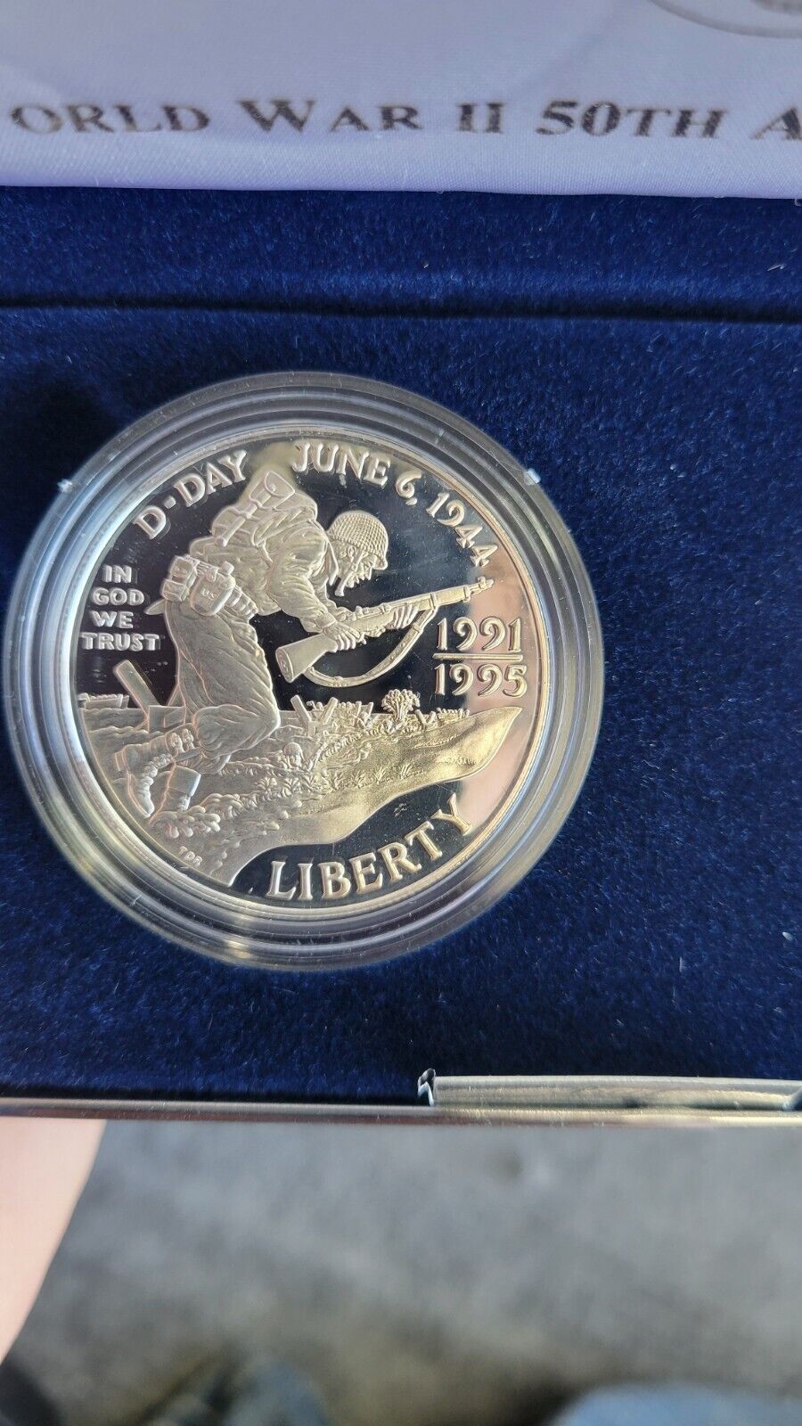 6 Commemorative US MINT Boxed Leif, Ellis, Capitol, Olympic, WWII 50TH, Rushmore