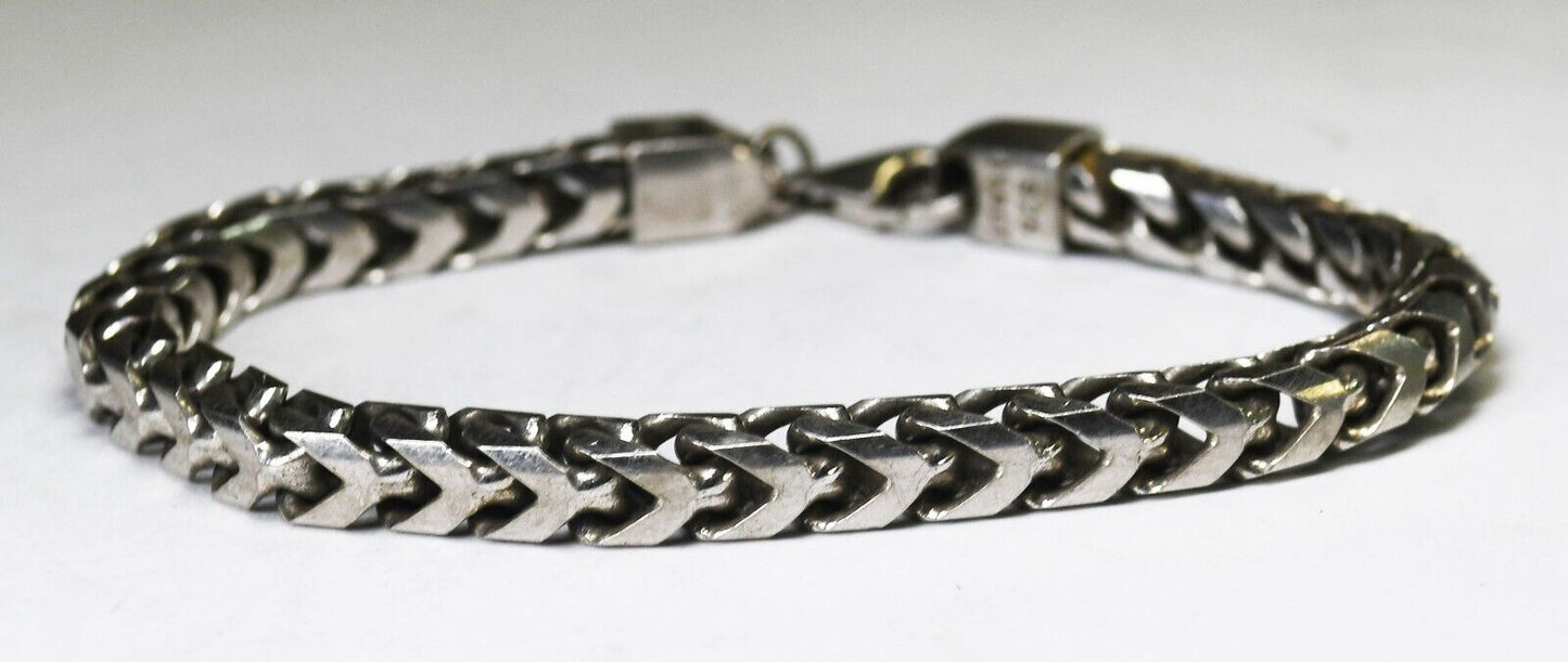 Sterling Silver Italy BS Franco Chain Bracelet 8mm 9" 47g