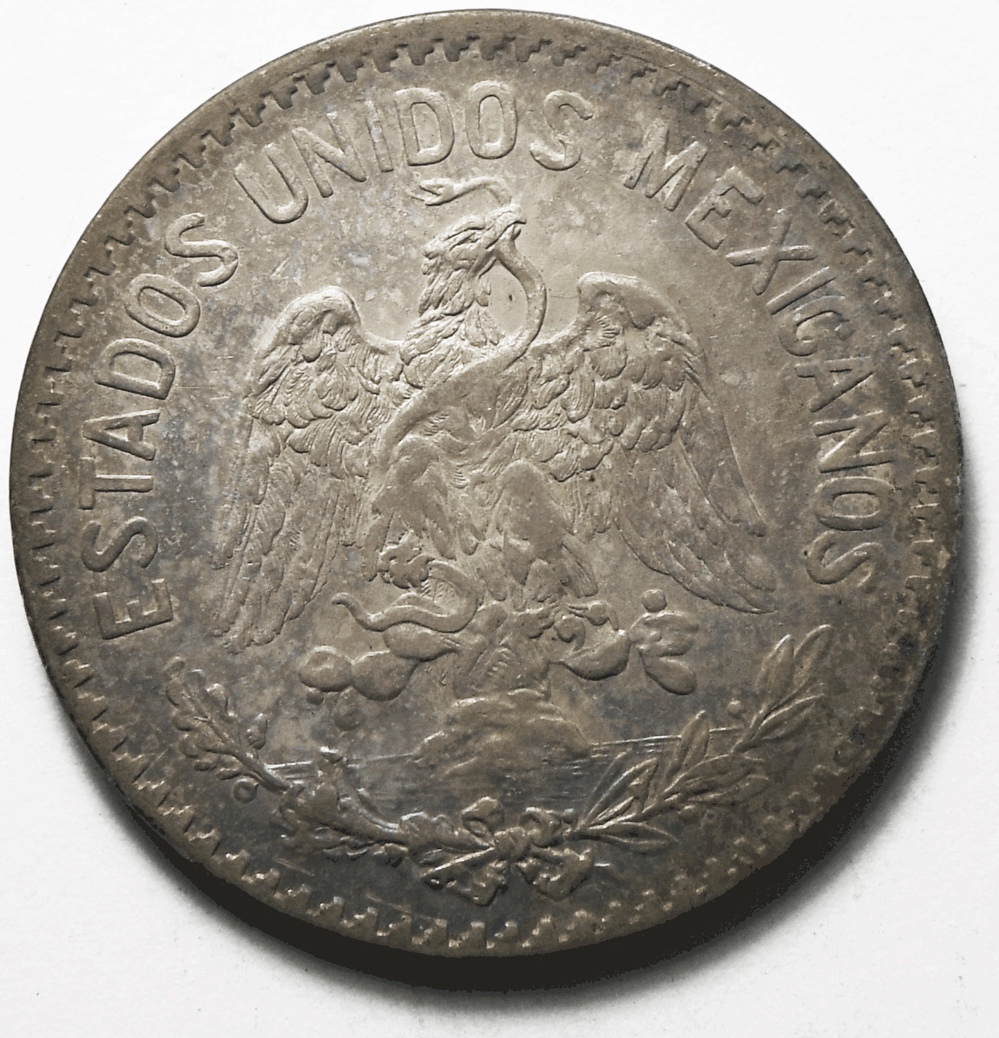 1912 Mexico Estados Unidos Mexicanos Fifty Centavos 50c Silver Coin KM#445