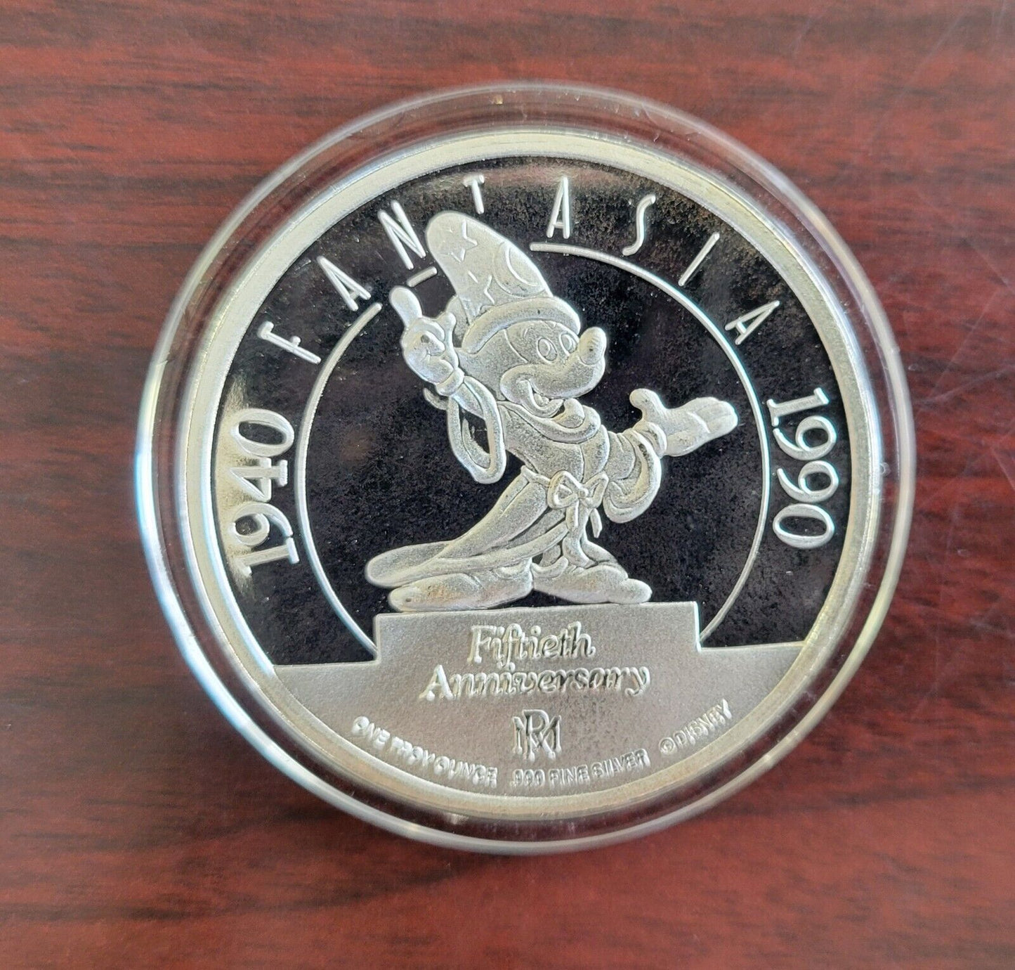 Chernabog Fantasia Enameled Coin 1 Troy oz .999 Fine Silver Round Disney