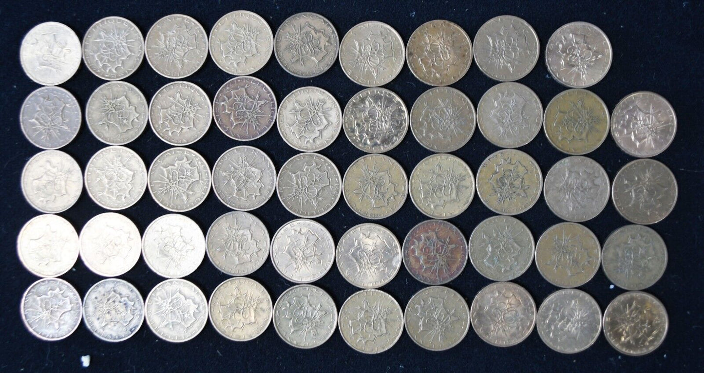 49pc France 10 Ten Francs 1974-1984