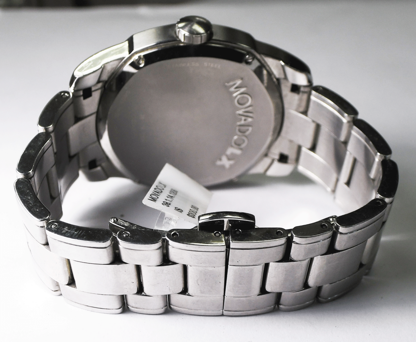 Movado LX Quartz 38.1.14.1206  Wristwatch 42mm Stainless 6-3/4" Wrist
