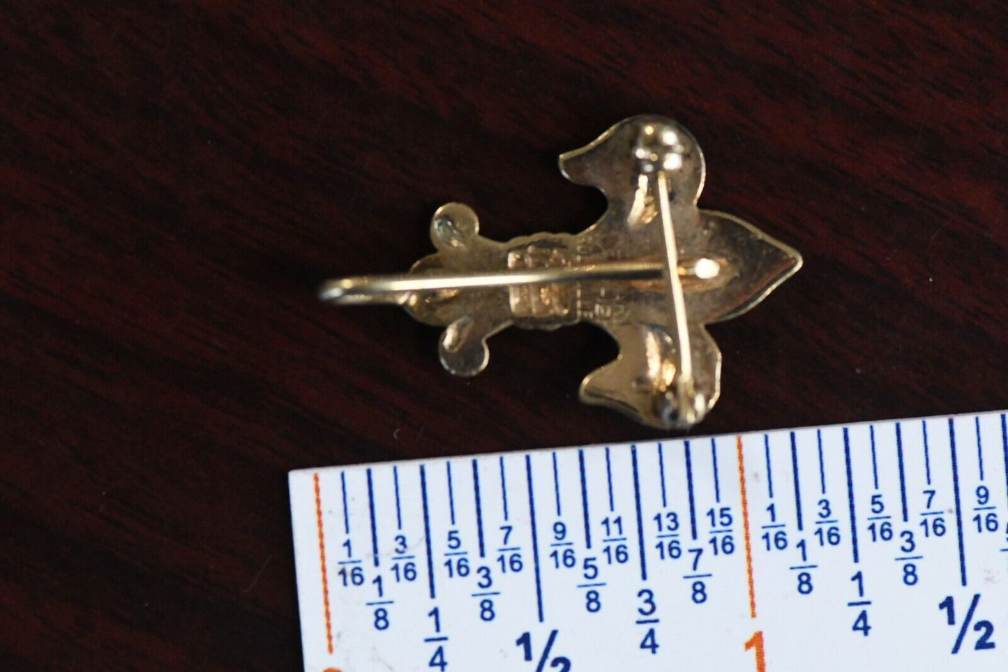 Vintage Hayward Fleur de Lis Gold Filled Charm Pendant Pin
