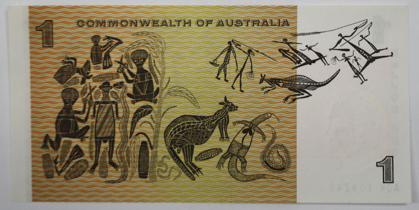 1972 $1 One Dollar Common Wealth of Australia Banknote AQK 159249 Uncirculated