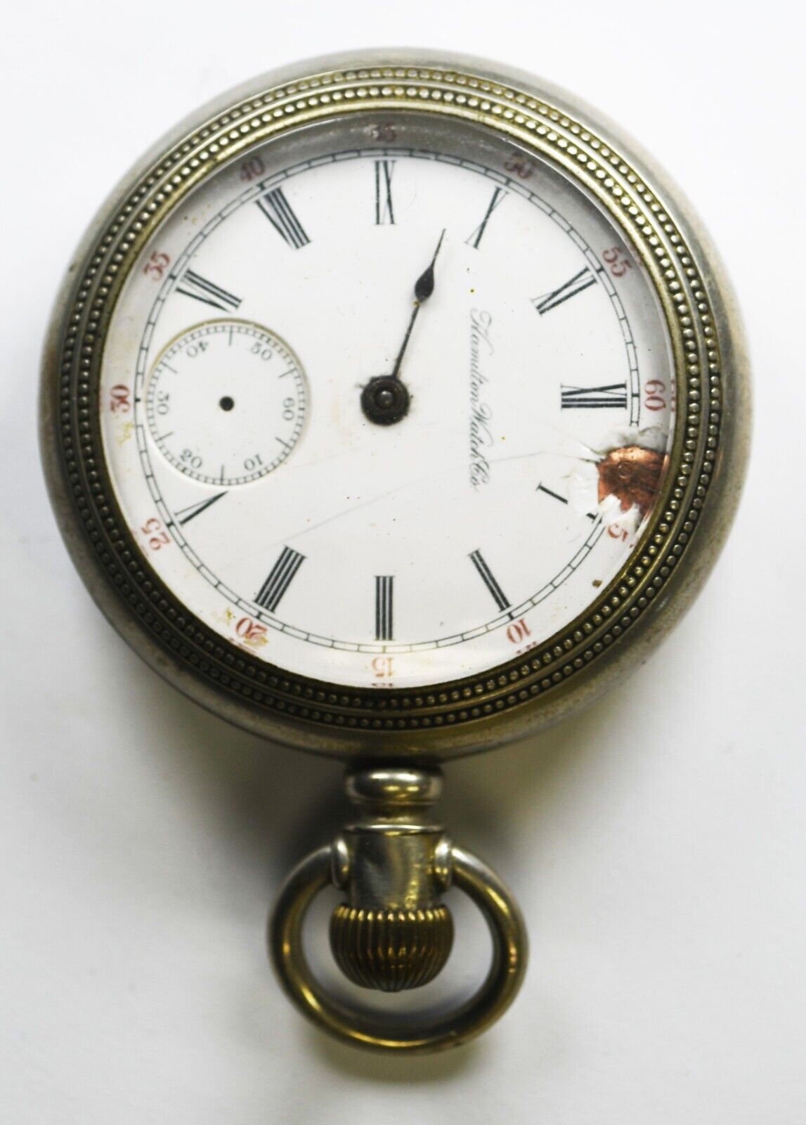 1903 Hamilton Size 18 Grade 925 OF Dueber Silverode Locomotive Case Pocket Watch