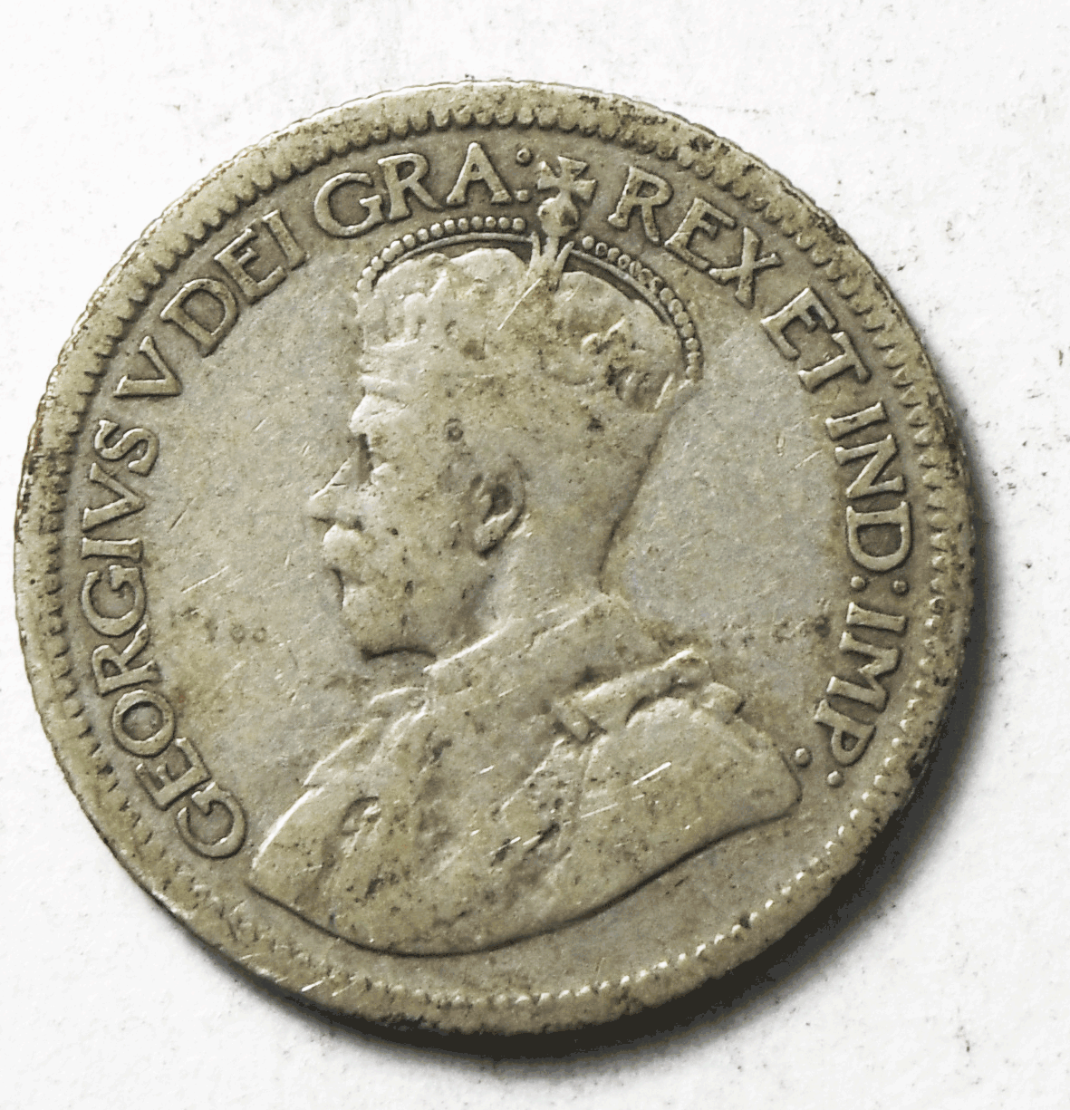 1934 Canada 10c Ten Cents Silver Coin Dime KM# 23a