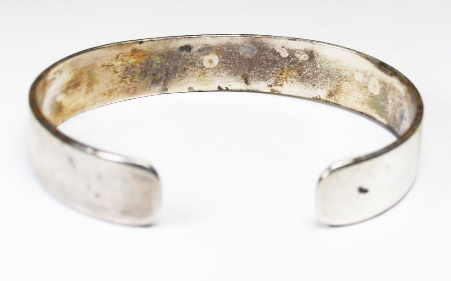 Sterling Silver Flame Cuff Bracelet 12mm 7" Wrist