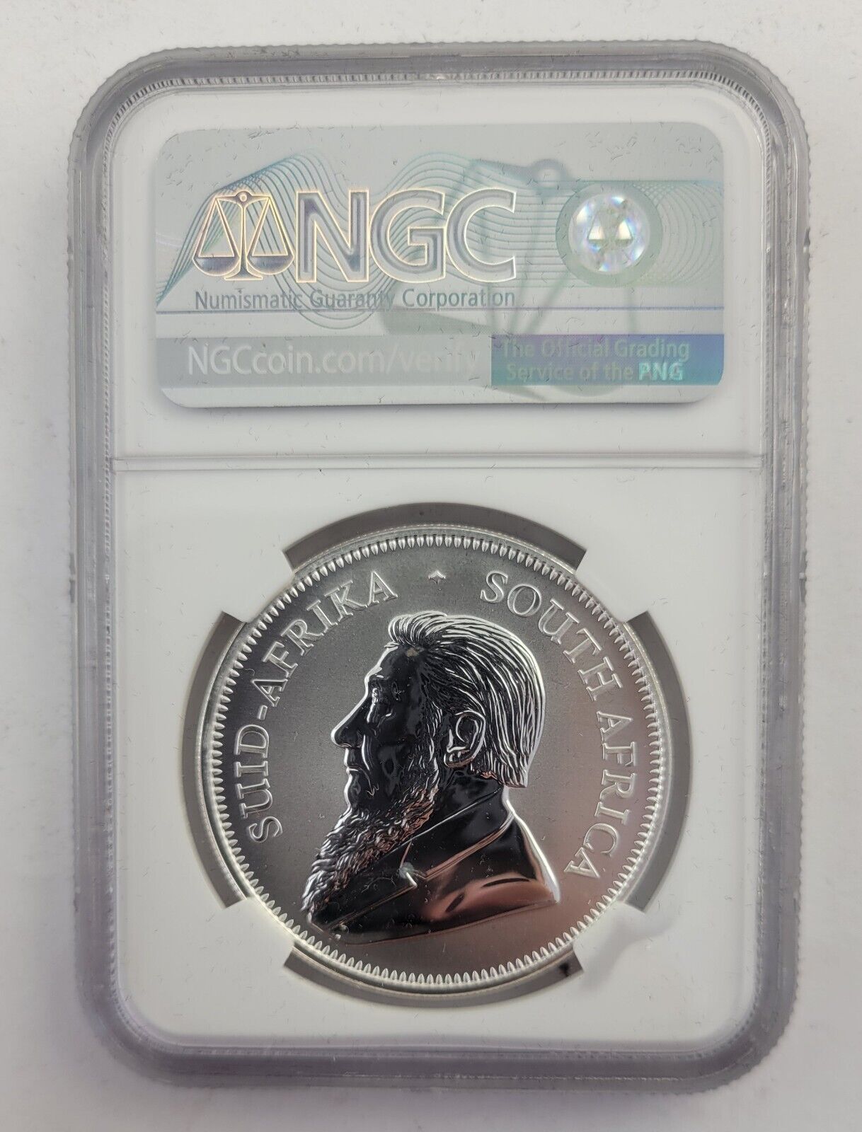 2017 South African 50th Anniversary SP 69 NGC 1oz. .999 Fine Silver w/Bag & COA