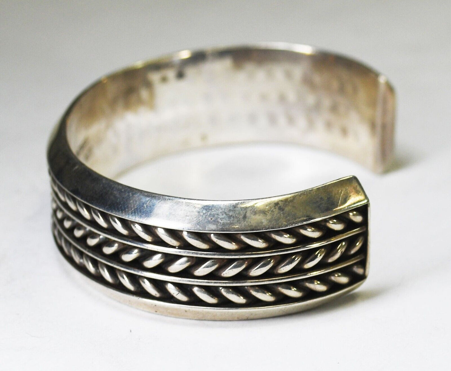 Sterling Silver Tom Hawk Cuff Bracelet 17mm 7.25" Wrist