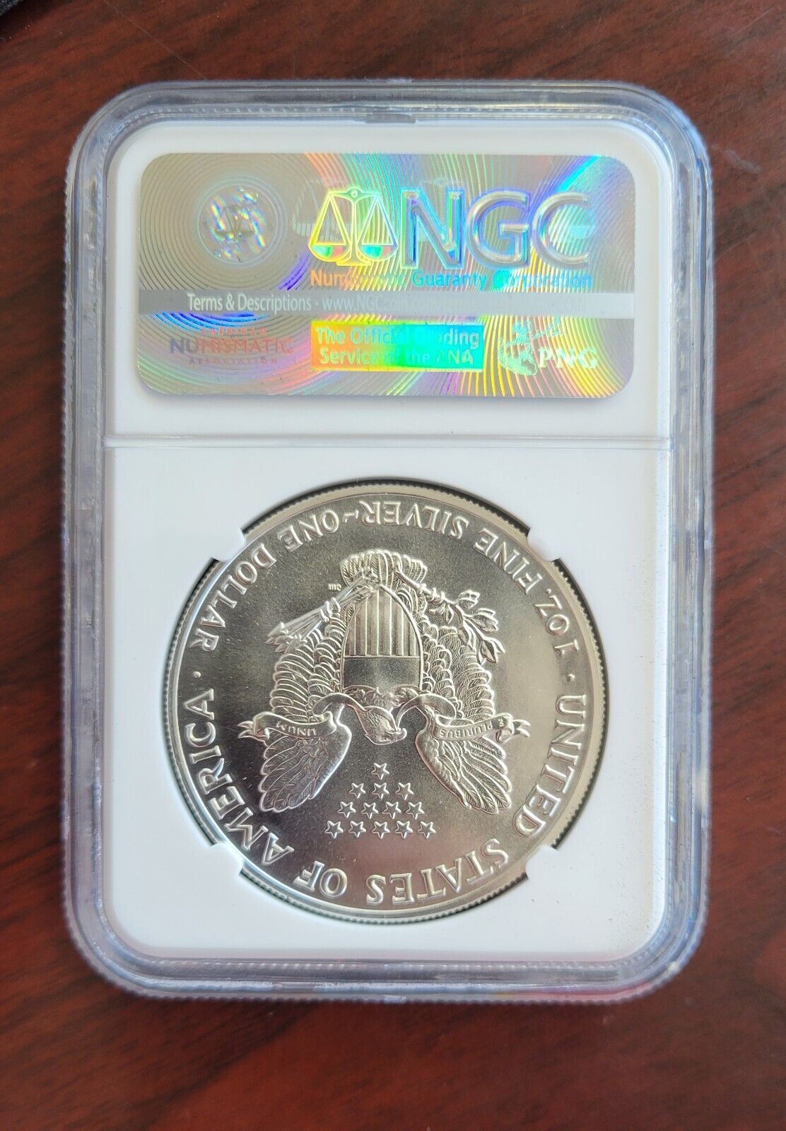 1989 $1 Silver Eagle NGC MS69 Dollar Brown Label Holder .999 Fine Silver 1oz.