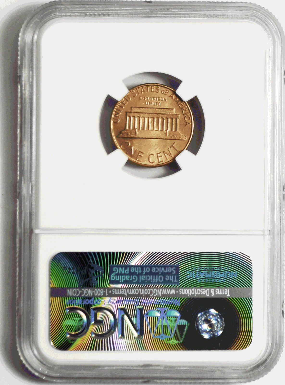 1982 D 1c Lincoln Memorial Cent One Penny NGC MS 66 RD Large Date Zinc