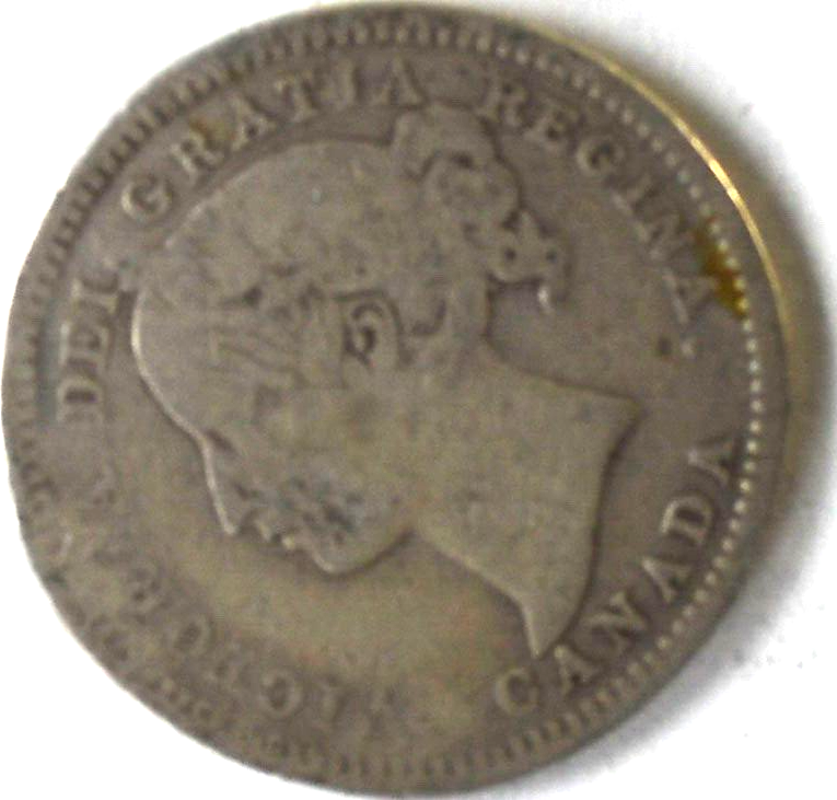 1900 Canada 10c Ten Cents Silver Coin Dime KM# 3