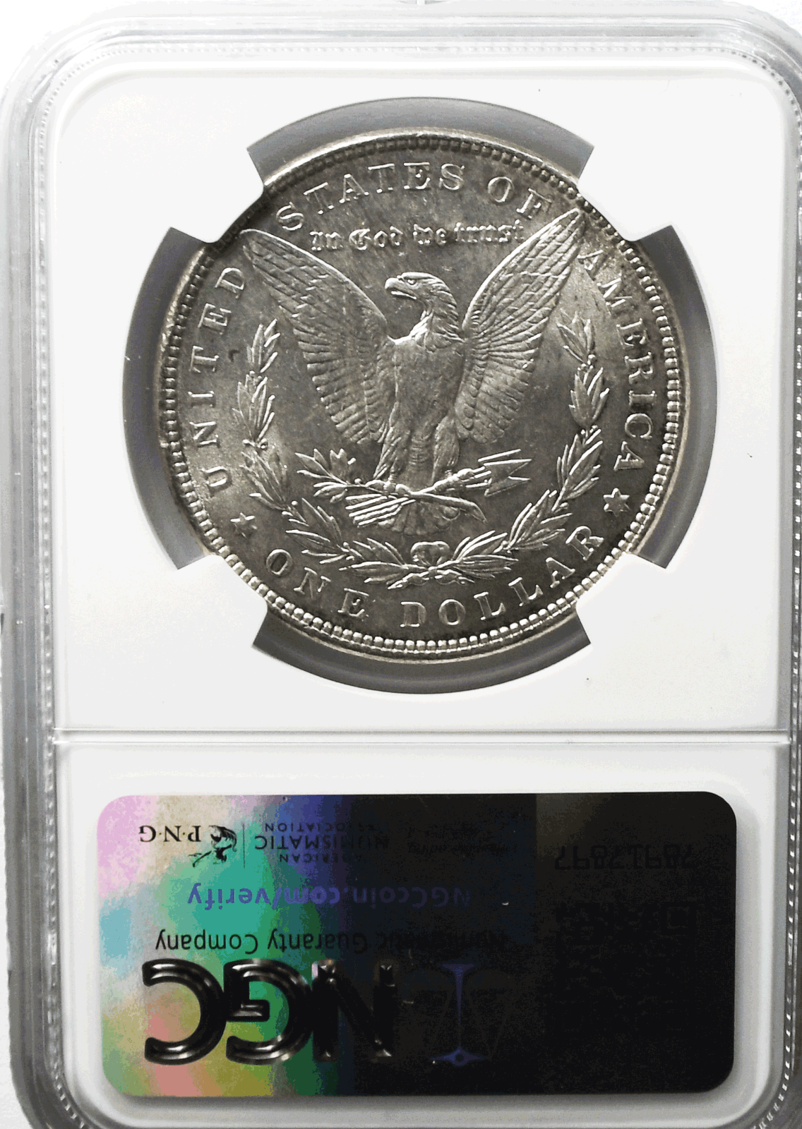 1886 $1 Morgan Silver Dollar MS62 NGC Uncirculated Philadelphia
