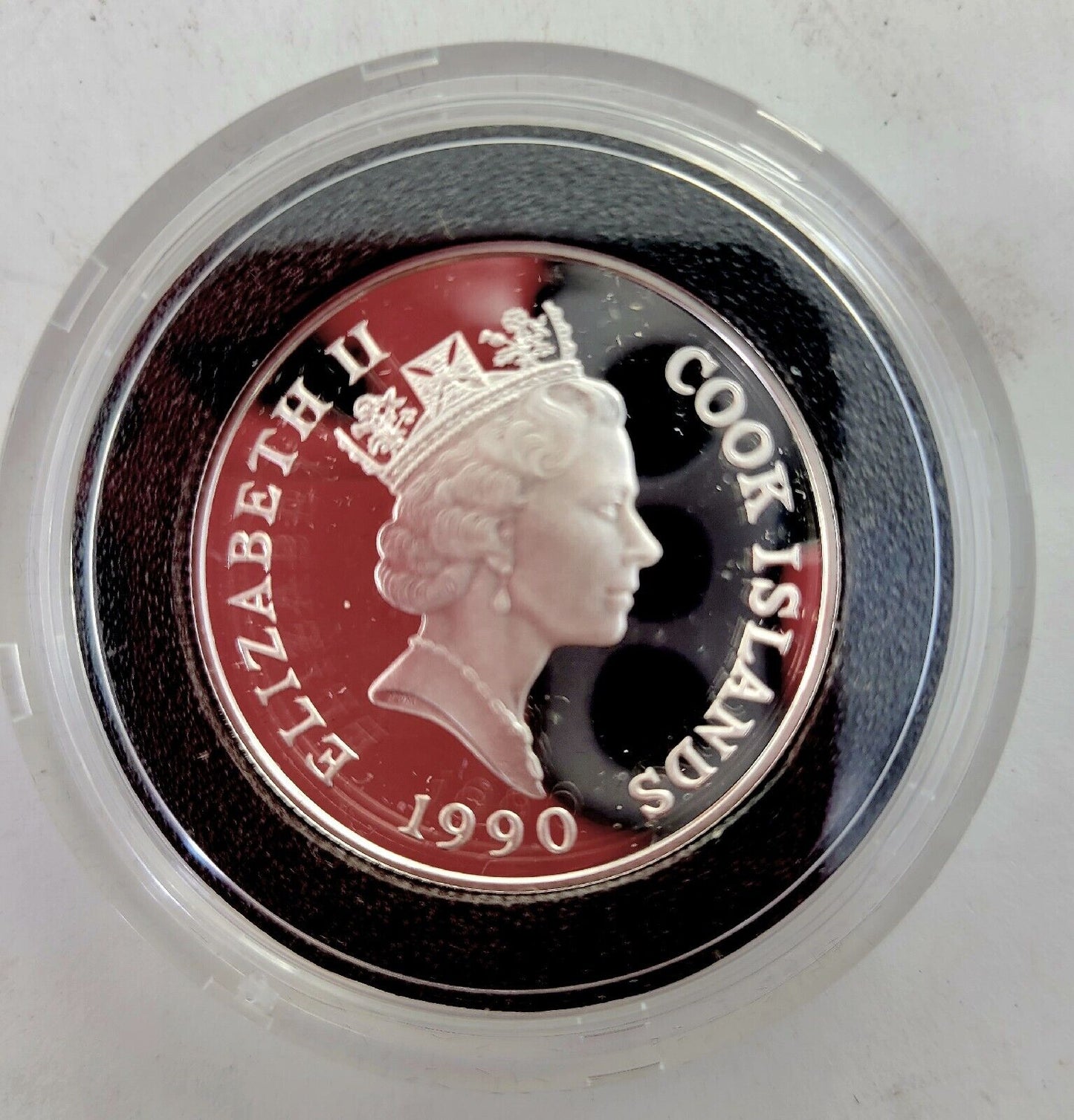 1990 Cook Islands Christopher Columbus Dollars Silver Proof Coin w/Box