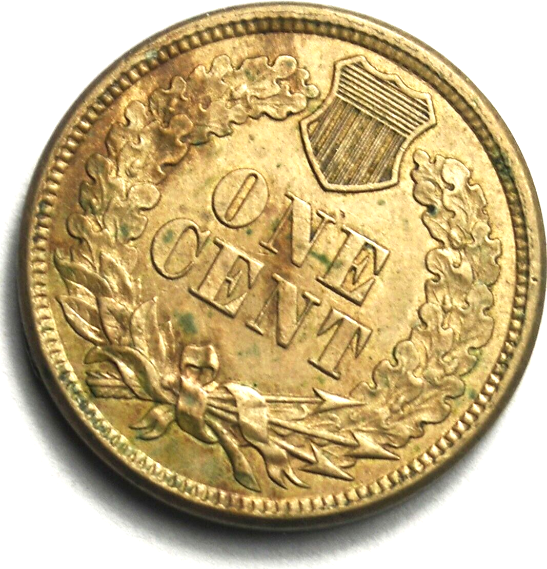 1861/61 1c Indian Head Penny One Cent US Philadelphia FS-301 AU